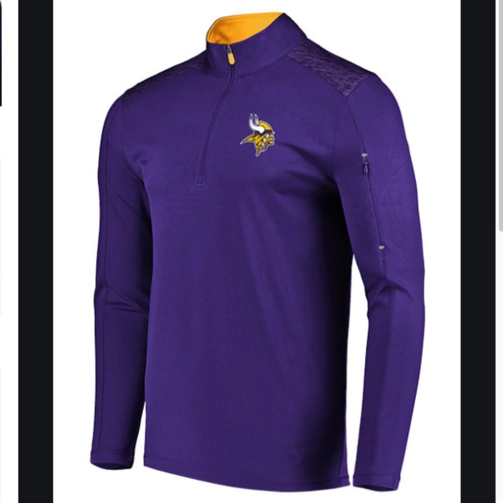 Majestic Men's Minnesota Vikings 1/2 Zip - Men's L